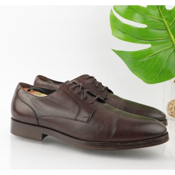 Cole Haan Mens Henry GrandOS Oxfords Size 11 M Brown Leather Cap Toe Dress Shoes main image 7